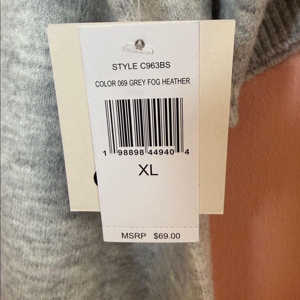 CeCe Light Gray Knit Sweater - Picture 4 of 4